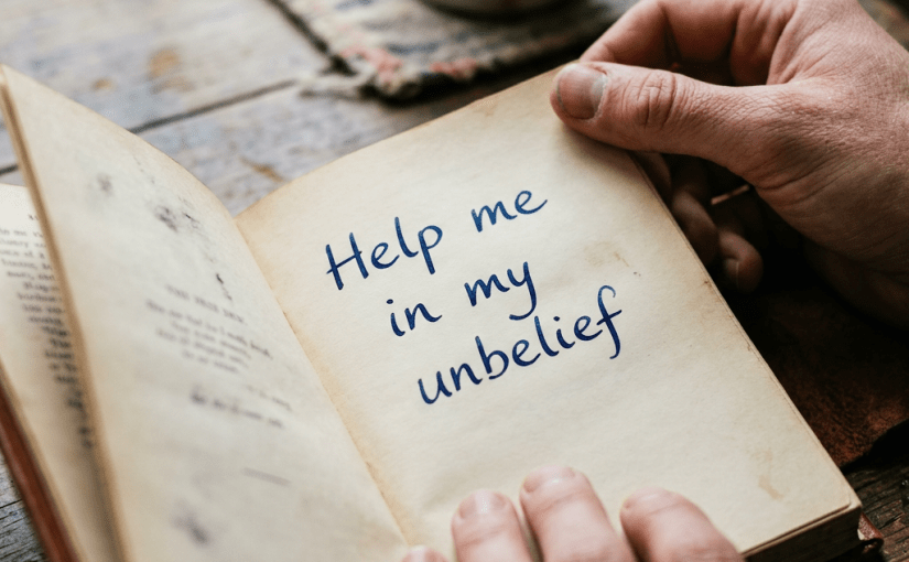 Add text: Help me in my unbelief